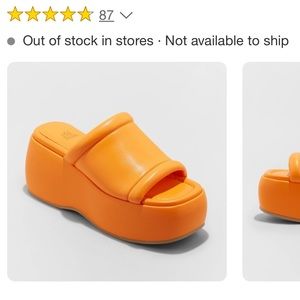 Size 6.5 orange platform slides from target